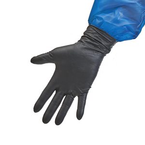 Nitrile Extended Cuff Black Gloves - 8 mil