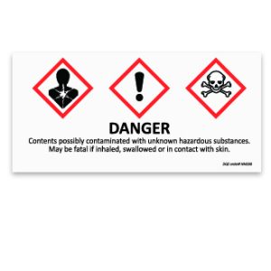 Unknown Hazardous Substances Label